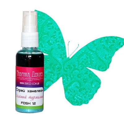 Фарба-спрей Фабрика Декору - Спрей хамелеон - Зелений турмалін, 50 мл