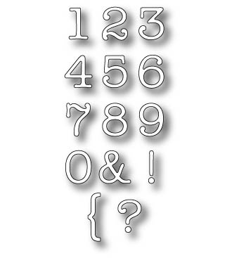 Лезвие - DIES- Tyepwriter Numbers, 14 шт.