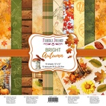 Набір скрап-паперу Bright Autumn 30.5x30.5см, 10 аркушів, ТМ Фабрика Декору