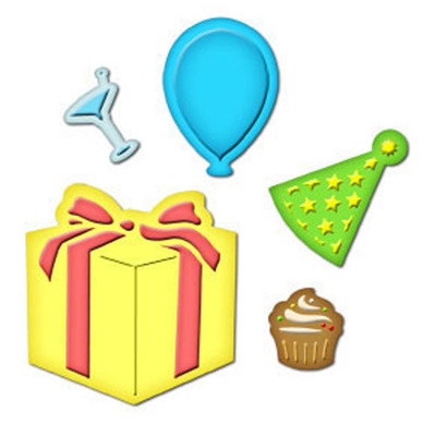 Лезвия от Spellbinders - Party Pack - Праздник, 5 шт