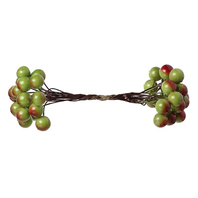 Ягідки калічили червоний-зелені 14.0mx12.0мм, 40 ягід