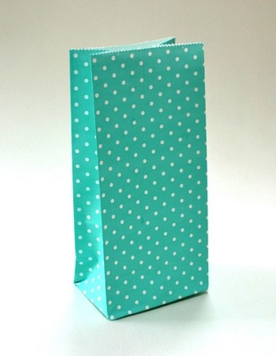 Набір подарункових пакетів від ScrapBerryʼs - Горошок - Тіффані, 190x95 мм, 100 г/м², 5шт.