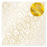 Ацетатний аркуш з фольгуванням Golden Clocks, ТМ Фабрика Декору