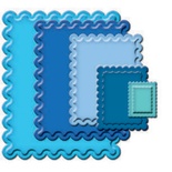Ніж для вирубки від Spellbinders - Classic Scalloped Rectangles SM, 5шт.