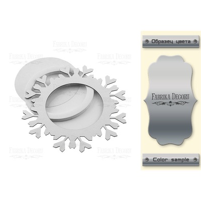 Заготовка для шейкера Snowflake, колір срібло, ТМ Фабрика Декору