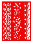 Трафарет - Бордюры9, 15*20см