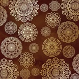 Аркуш одностороннього паперу для скрапбукінгу з фольгуваннями, дизайн Golden Napkins, color Brown 30, 30,5см,5см, TМ Фабрика Декору