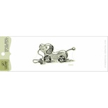 Акриловый штамп Lesia Zgharda D042 Игрушка собачка с шнурочком, размер 5,8х2,8 см.