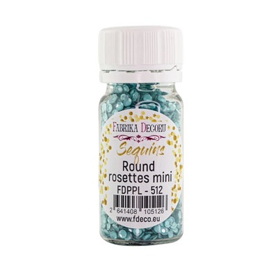 Паєтки розетки міні, блакитні металік 512, ТМ Фабрика Декору