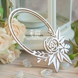 Чипборд ScrapBox - Овальна рамка з квітами Hr-098