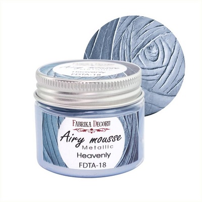 Мус металік, колір небесний, 50 мл, ТМ Фабрика Декору