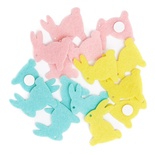 Стікери з фетру Кролики - Bunny, пастельні, 15шт., dpCraft