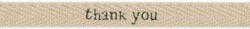 Саржева стрічка з принтом Creative Impressions - THANK YOU, ширина 1 см, довжина 90 см