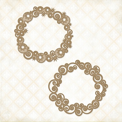 Чипборд Blue Fern StudiOs-Holiday Wreath Set