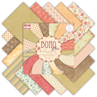 Набор бумаги от First Edition - Boho Chic, 20x20 см, 48 листов
