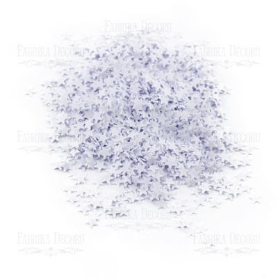 Паєтки зірочки міні, білі 003, ТМ Фабрика Декору