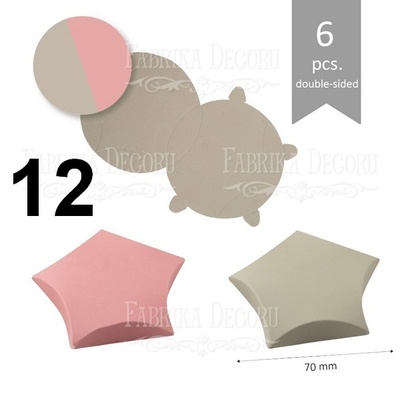 Набір паперових заготовок 002, ТМ Fabrika Dekoru, 6 штук, 70 мм, вибір кольору