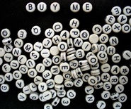 Бусины Алфавит - altered Style Embellishments Alphabet Beads Round, B08354, 520 штук