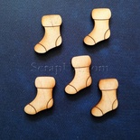 Деревʼяна фігурка WOOD-026 - Шкарпетка для Санти, 1 штука