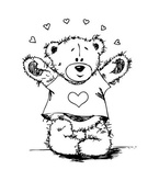 Акриловий штамп SV019 ведмедик, розмір 5,1x6,5см