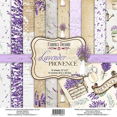 Набор скрапбумаги Lavender Provence 30,5x30,5см, ТМ Фабрика Декору