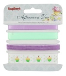 Набор декоративных лент от Scrapberry's,  Сладости, 4шт. по 1м