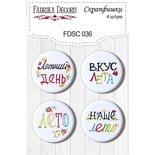 Набір скрап-фішок від ТМ Фабрика Декору з 4 шт. FDSC 036