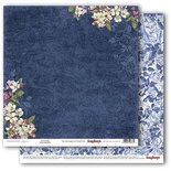 Бумага для скрапбукинга от ScrapBerry's - Бохо -Индиго, 1 лист, 30,5х30,5 см, 190 гр/м, двусторонняя