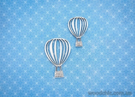Чипборд від WOODchic - "Повітряна куля (мал.)", 5х3см