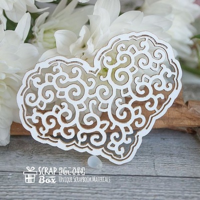 Чипборд ScrapBox - ажурне Сердечко Hm-044