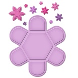 Ніж для вирубки від Spellbinders - Hexagon Petal Envelope - Ніж для заготовки конверту