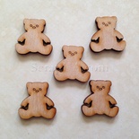 Деревянная фигурка WOOD-012 - Мишка, 1 штука