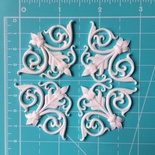 Уголки из белого пластика от Е.В.A, 5х5 см, 4 шт.