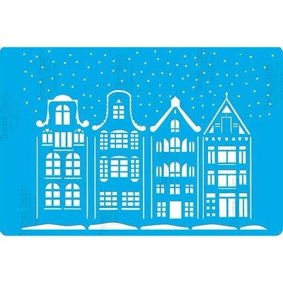 Трафарет - Фабрика Декору - Зимовий Амстердам 15см20см