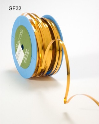 Стрічка - Metallic Foil / Twist Tie - Золота ширина — 5 мм, довжина 90 см