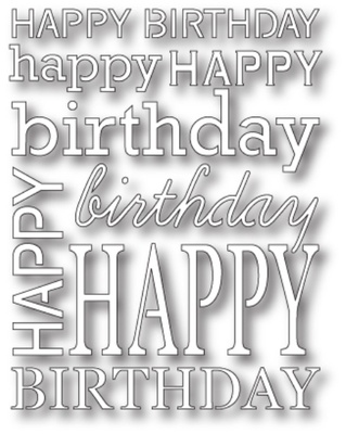 Ніж для вирубки від Poppystamps - Happy Birthday Background