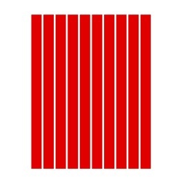 Набір смужок паперу для квілінгу, 1 колір (червоний), 3х295мм, 160 г/м², 100 шт.