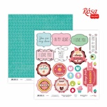 Папір для скрапбукінгу від ROSA TALENT - Cake delicious 3, двосторонній, 30x30см, 200г/м²