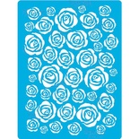 Трафарет - Фабрика Декору - Роза фон, 15см х 20см