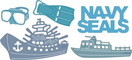 Ніж для вирубки Cherry Lynn Designs - Navy, 5шт.