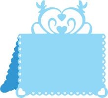 Ножі для вирубки від Cheery Lynn Designs - Hearts and Doves Placecard #2 - B300