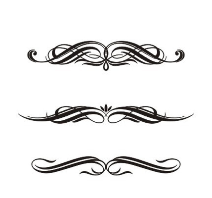 Акриловый штам  N022 Виньетки, максимальна висота штампа - 0,5 см