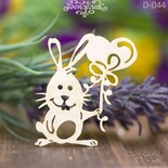 Чипборд от Вензелик - Зайчик с шариком 02, 45*52 мм