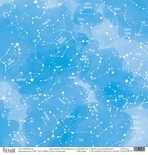 Лист односторонней скрапбумаги -Созвездия "Млечный путь", размер 30,5х30,5 см, плотность 190 гр\м2