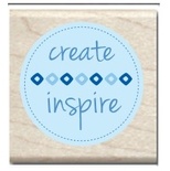 Резиновый штамп Studio G - Create Inspire, 5х5 см, на деревянном блоке