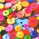 Серветка для декупажу "Ґудзики", розмір: 33x33см