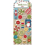 Набір ґудзиків BoBunny - Dear Santa - Buttons, 21 шт