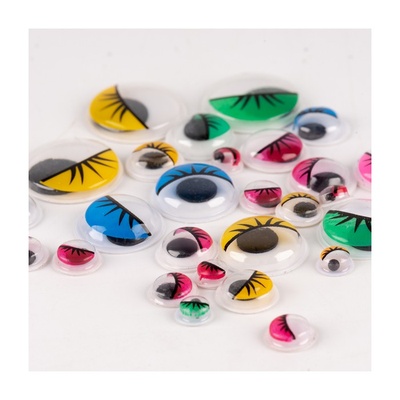 Оченята SANTI самоклейні з віями кольорові асорті 36 шт