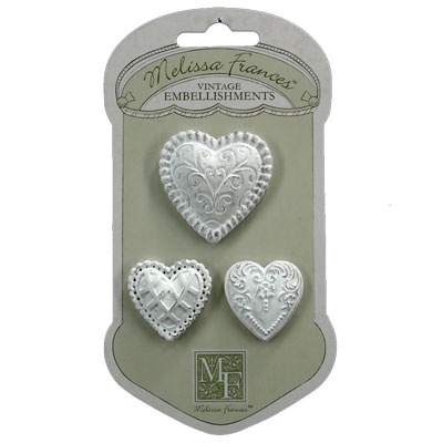 Гіпсові прикраси від Melissa Frances - With All my Heart, 3 шт