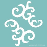 Чипборд від Вензелик - куточки 07, 55x64 мм, розмір: 55x64 мм